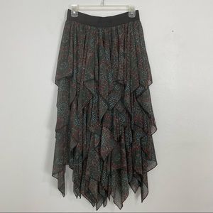 Free People Layered Cascade Georgette Tutu Skirt | Midi Maxi | Size Small